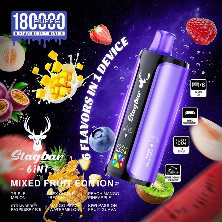 Stagbar 6 IN 1 180K Puffs Eu Warehouse Vape high quality