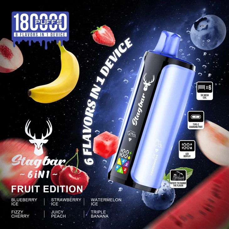 Stagbar 6 IN 1 180K Puffs Eu Warehouse Vape manufacturers
