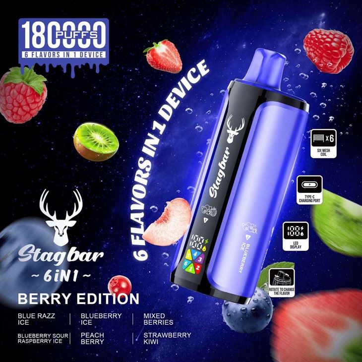 Stagbar 6 IN 1 180K Puffs Eu Warehouse Vape best