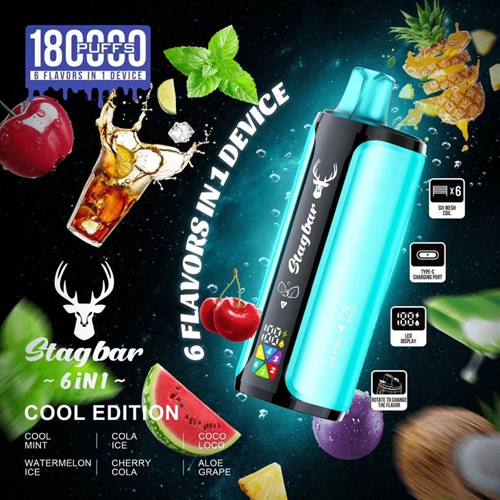 Stagbar 6 IN 1 180K Puffs Eu Warehouse Vape price